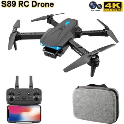 S89 RC Drone with Camera 4K Wifi FPV HD Dual Camera Mini Drone Height Preservation Folding RC Quadcopter Drone Toy professional