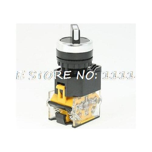 Electric NC/NO 2 Position Latching Rotary Selector Push Button Switch Ith 10A Ui 380V LA38-11X/21