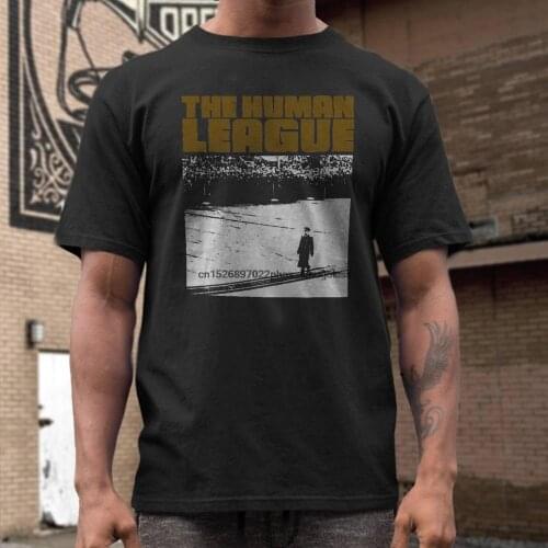 Human League T shirt screen print short sleeve black shirt cotton