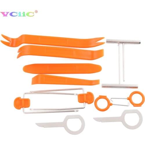 12pcs Car Radio Door Clip Panel Kit for Lada Granta Kalina HYUNDAI Solaris For KIA Logan K2 RIO K3 VW Polo jeeta Skoda Octavia