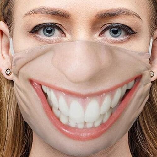 Creative Funny Mouth Womens Face-masks Men Unisex Halloween Cospaly Protection Cycling Sports Breathable Adult Party Gift Mask