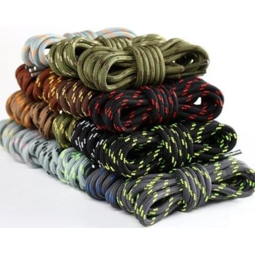 Round Two-Color Shoelaces Mountaineering Hiking Slip Rope ShoeLaces Skate Boot shoeLaces Strings Sneaker Sport Casual Shoe laces