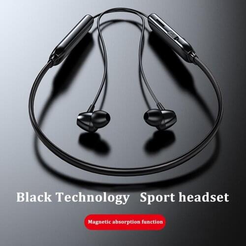 M61 Magnetic Wireless Bluetooth Sports Headset Supports TF Card Neck Hanging Stereo Noise Reduction Music Earphones with Mic