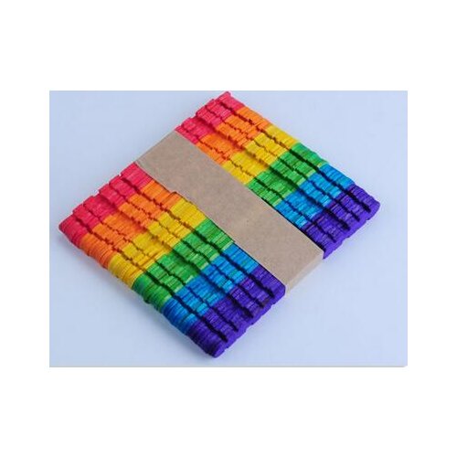 Diy Model Production Materials Brocks Bricks Toy Ice Sticks Cream Wood Chips Color Colorful Unisex Accessories 2021