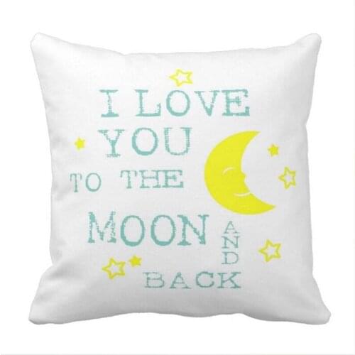 Love You to the Moon and Back Throw Pillow case