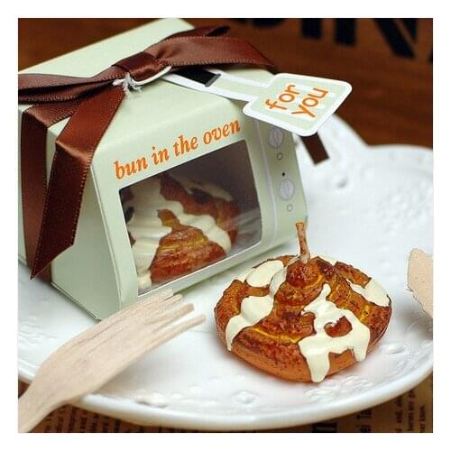 Art smokeless scented Creative toast bread cake deccorated handmade candles for childrens kid birthday and wedding party gift