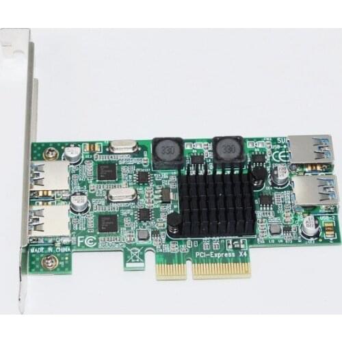 Newest USB 3.0 PCI-E Expansion Card Adapter PCI Express to 4 Ports USB3.0 5Gbps Dual Channel Full Speed for Server VR Games Live