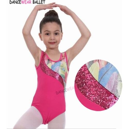 New Girls Sequin Metallic Ballet/Skate Rhythmic Gymnastics Leotard/Unitards Shiny Sleeveless Toddler&Teens Children Dancewear