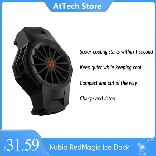 Original Nubia FunCooler RedMagic Ice Dock for Red Magic 5S 5G Fan Cooler Universal Radiator Mobile Phone Accessories