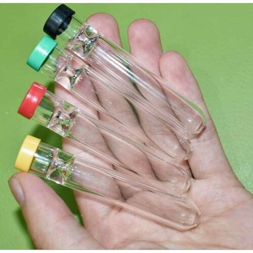 Steamroller Pipe Mini Pyrex Glass Smoking Pipe Clear with Glass Feet Glass Tobacco Pipe