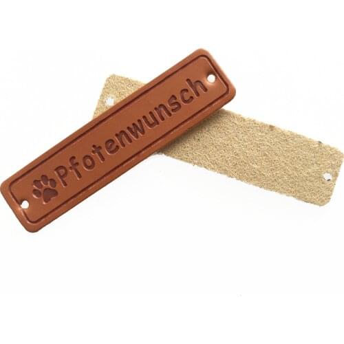 Custom Fashion Logo Design Cloth Sewing On Leather Labels Patches For Jeans