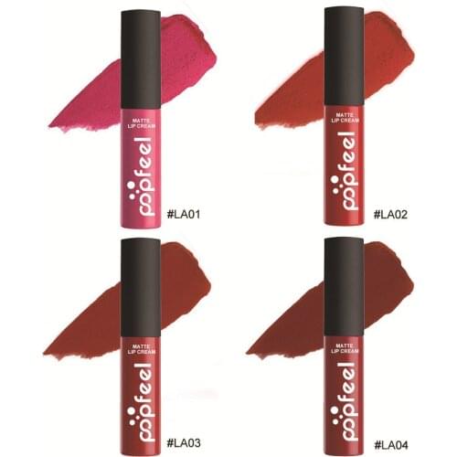 POPFEEL12 color matte non-stick cup does not fade lip gloss long-lasting liquid lipstick lip tint lipgloss