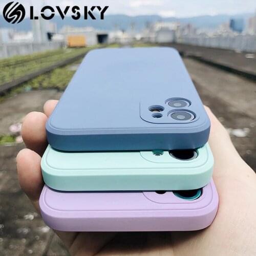 Luxury Original Square Liquid Silicone Phone Case For iPhone 12 11 Pro Max Mini XS X XR 7 8 Plus SE 2 Thin Soft Cover Candy Case