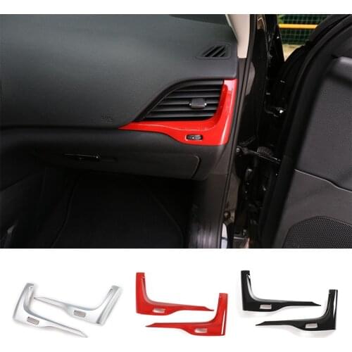 SHINEKA ABS Dashboard Left&Right Air Vent Outlet Cover Trim for Jeep Cherokee 14-16 Car Accessories