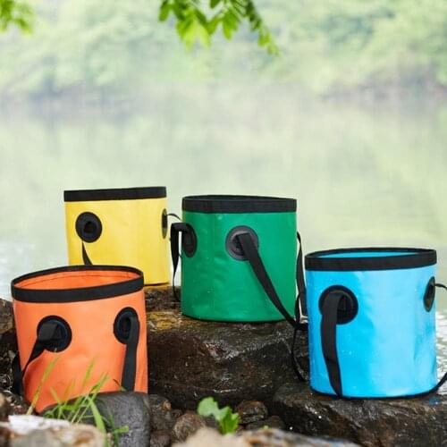10L/20L Large Capacity Folding Bucket Bucket Folding Waterproof PU Camping Water Storage Container for Travel Picnic Camping