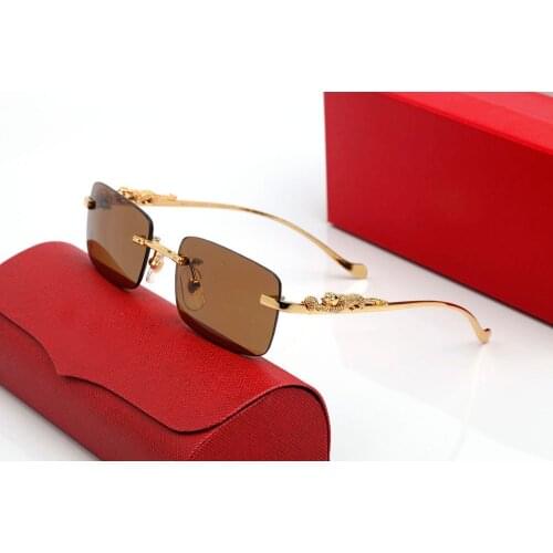 Vintage Rimless Square Sunglasses Men Oculos New Lens Shape Metal Frame Clear Glasses for Reading Gafas Women 147541