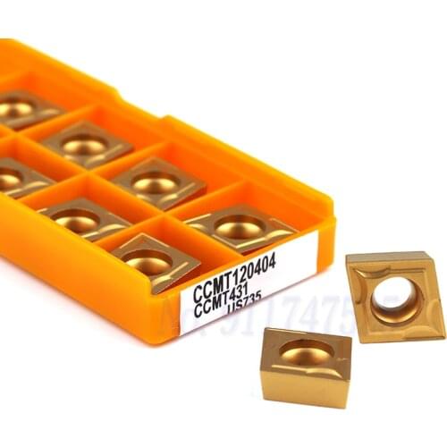 CCMT120404 VP15TF CCMT120408 VP15TF UE6020 US735 External Turning Tools Carbide Inserts CNC Lathe Tools , For Steel Processing