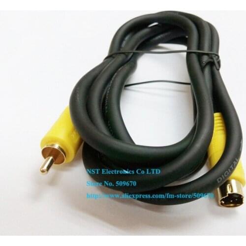 High Quality 4N OFC GOLDEN Plated RCA Male to 4Pin S-Video Male Plug AV Video Connector Cable About 1.8M/Free Shipping/5PCS