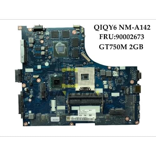 High quality QIQY6 NM-A142 FOR Lenovo Ideapad Y500 Laptop Motherboard FRU:90002673 HM76 PGA989 GT750M 2GB 100% Fully Tested