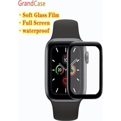 10pcs waterproof full screen protector for apple watch 5 4 38MM 40MM 44MM 42MM Soft glass film for Iwatch 4/5/6/SE Not Tempered