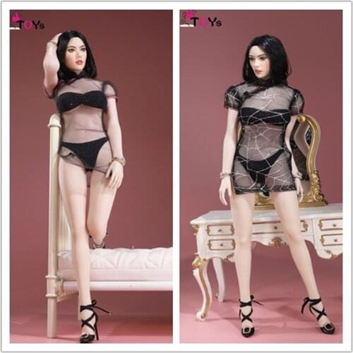 FEELTOYS 1/6 Female Soldier FT023 Sexy Dress Sexy Perspective Cheongsam Dress In Stock