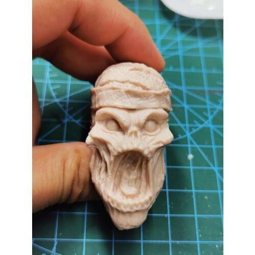 1/6 Scale Ancient Ghost Mummy Monster Unpainted Head Model for 12''Figure Body Accessories DIY