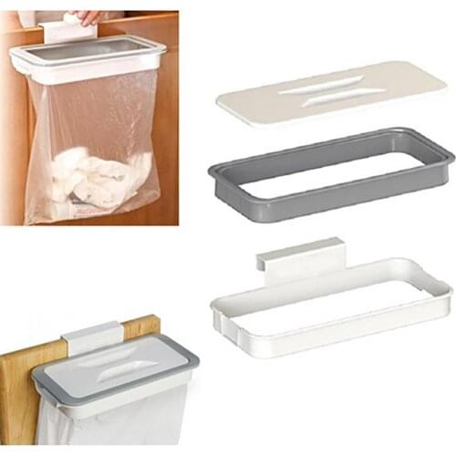 1 Set Fashion Kitchen Door Basket PP Easy Installation Hanging Trash Can Waste Bin Garbage Rack Tool Home Organization