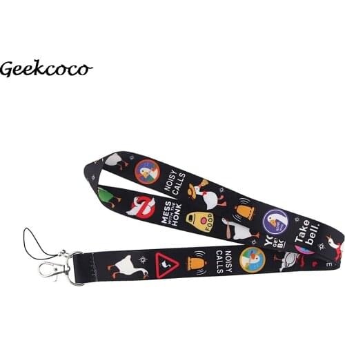 10pcs/lot J1672 Cartoon Game Neck Strap Lanyard for keys ID Card Gym Mobile Phone Straps USB badge holder DIY Goose Hang Rope