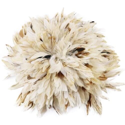 1000PCS/LOT Natural Rooster Feathers White Beige for Crafts juju hat Needlework 8-13cm Pheasant Macrame Wreath Decoration Plumes