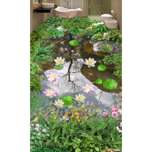 3D wallpaper roll size pvc floor waterproof wall paper Bedroom, living room, bathroom pvc adhesive paper floor vinyl