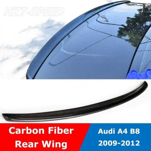 A4 B8 S Type Carbon Fiber Rear Trunk Wing Spoiler For Audi A4 B8 2009-2012
