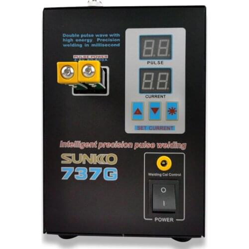 737G Spot Welder Machine 1.5kw LED Illumination Dual Digital Display Double Pulse Welding Machine for 18650 battery
