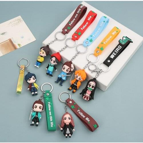 Cartoon Kill God One Cut Keychain Japanese Cartoon Good Pet Mini Pendant Student Couple Backpack Mobile PhoneKey Ring Small Gift