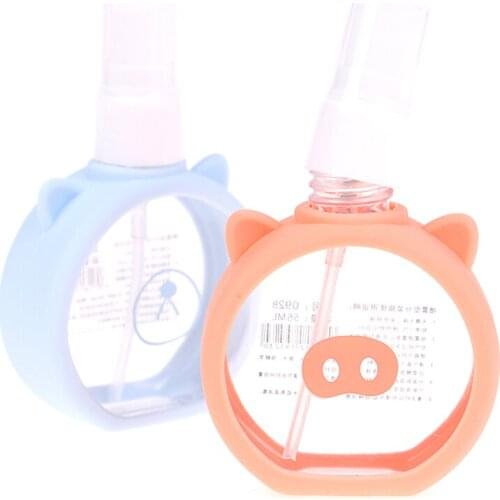 Spray bottle, cute silicone sleeve perfume spray bottle cat perfume bottle Cartoon small spray bottle, fine
