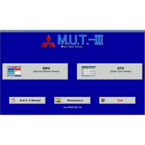 For Mitsubishi M.U.T.-III Diagnostic Software PRE 20091-00 [11.2020]+ ECU Rewrite Rom