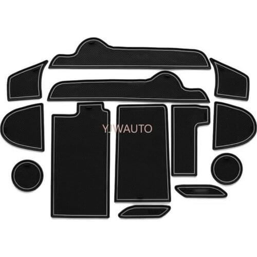 Door Slot Mat for Nissan Teana Gate Groove Cushion Car Door Rubber Cup Holder Mats Anti-slip Carpets Position