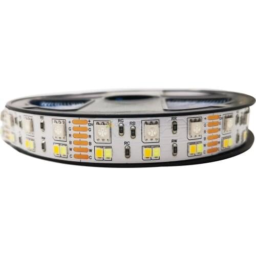 5M RGB+CCT Double Row Led Strip Light 5050 RGB+2835 Cool White And Warm White Double Row led strip DC12V 180LED/m