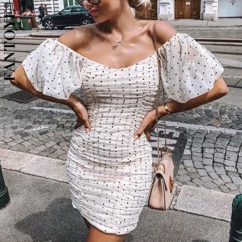 Летние платья в горошек FANTOYE China At AliExpress