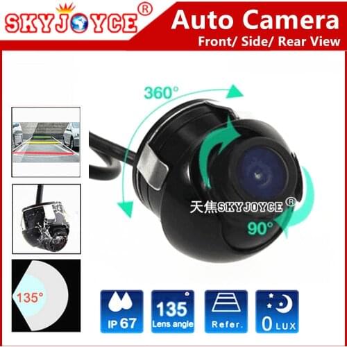 Rear view camera Front Side view camera CCD HD 360 Rotation camera car styling parking detector accessories all car accessory