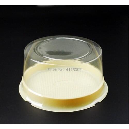 300 Set Cake Container Plastic Clear / Wedding Cake Box Case 4 inch Mousse Pastry Cheese Cake Holder Boxes