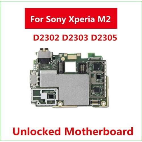 Full Working Unlocked Motherboard For Sony Xperia M2 D2302 D2303 D2305 Mainboard With Chips Logic Board For Sony Xperia M2