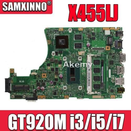 X455LJ motherboard For Asus X455L X455LJ X455LB X455LD A455L F455L K455L Laptop mainboard 4G RAm Gt920M i3/i5/i7 EDP/LVDS