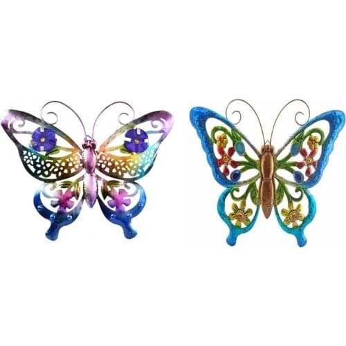 Metal Butterfly Wall Art Hanging Decor Sculpture for Patio Garden Backyard Indoor Outdoor Bathroom Bedroom Living Room