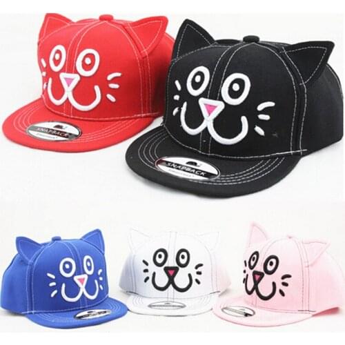 Fashion Embroidery Kids Baseball Cap Snapback Cartoon Cotton Baby Boys&Girls Hip Hop Cap Children Sun Hats