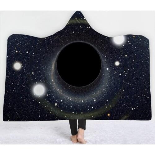 Fashion Black Hole Super Soft Cozy Throw Blanket Sky Warm Blanket for Couch Throw Travel Hooded Blanket Anime Blanket