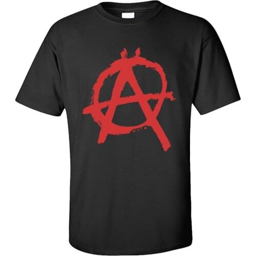 Anarchy Red Men Tops T Shirt 2020 New Fashion Short Sleeve Printed T-shirts 100% Cotton Crew Neck Tee Shirt Summer/Autumn