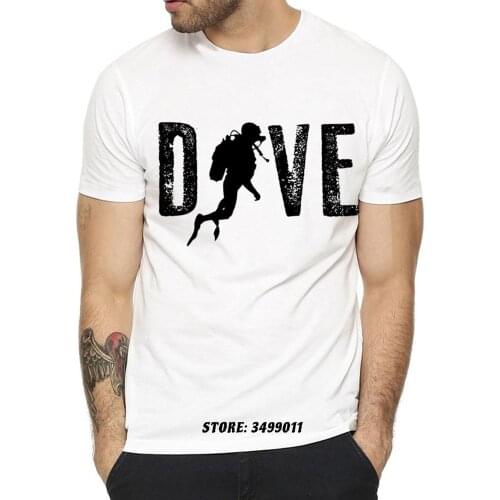 Scuba Diver Sealife T-shirt Mens Fashion Extended Tshirt Oversized Casual Tops Tees 100% Premium Cotton Camisas Hombre