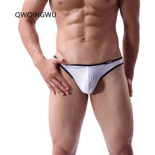 Men Underwears Gay Men Briefs Thongs Sexy Mini Briefs Low Rise Breathable Underpants Hole Nylon Male Underwear Briefs Thong