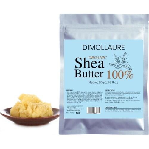 Dimollaure 50g Natural Organic Unrefined Shea Butter Oil Skin Care essential oil carrier oil Hair care handmade soap oil Body