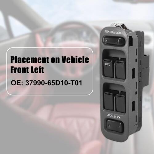 Uxcell 37990-65D10-T01 Power Window Switch Front Left Driver Side for Suzuki Grand Vitara 1999-2002 for Suzuki XL-7 2005-2006